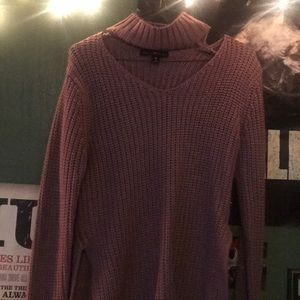 Pink/Purple choker sweater